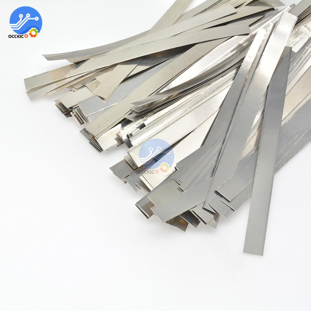 BMS 18650 Li-ion Battery Nickel Sheet Plate Nickel Plated Steel Belt Strip 0.1MM 18650 Cells Connector Welding