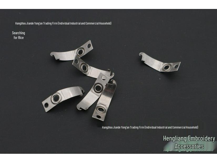 Díly vyšívacího stroje: Cívková patka, Vložka pouzdra, Šroub vložky, Pružina pouzdra (1x 1.6x)