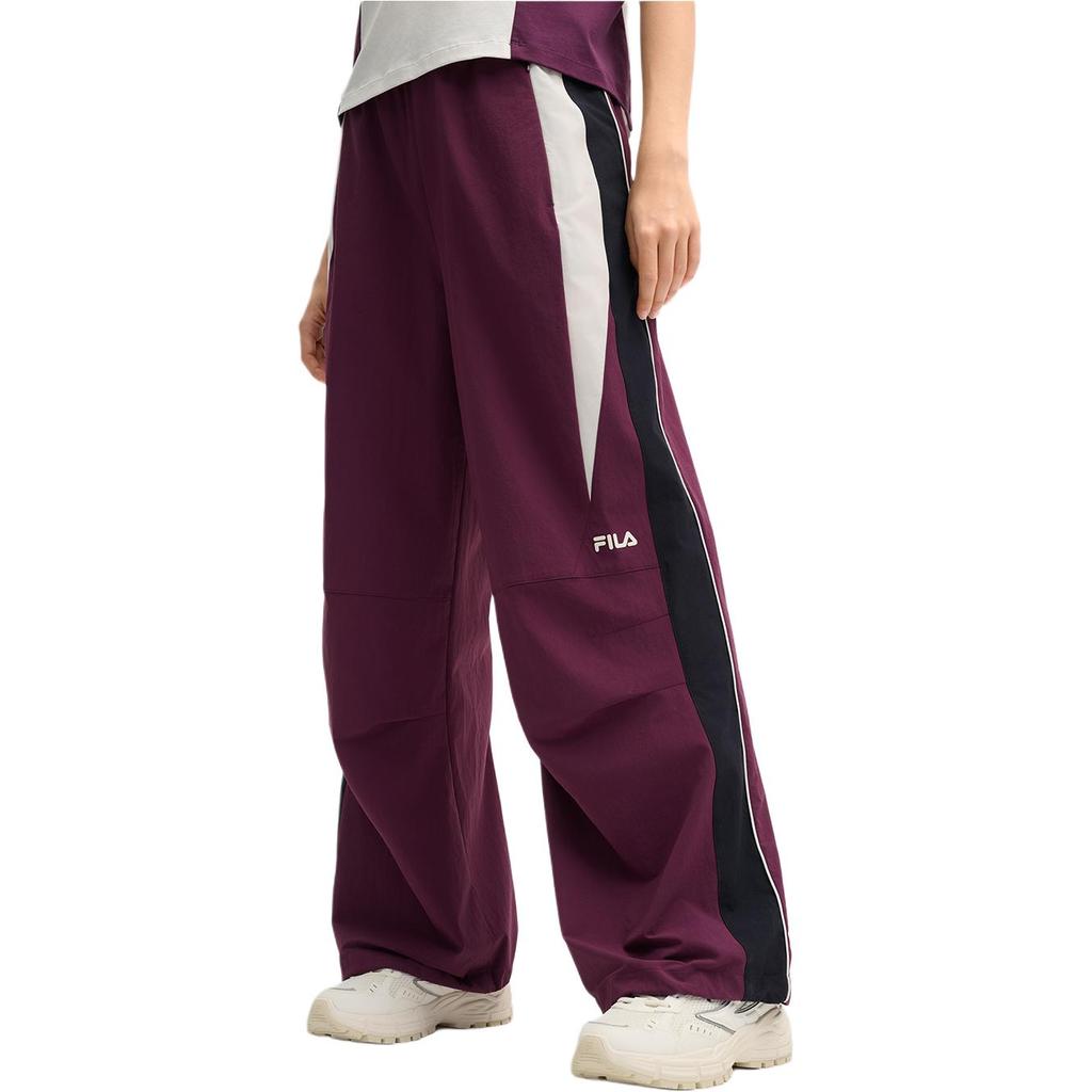 Fila Lifestyle Series Letter Logo Color Block Low Saturation Sport Simple Basic Versatile Comfortable Woven Retro Sports Casual Pants F11W519808FPU