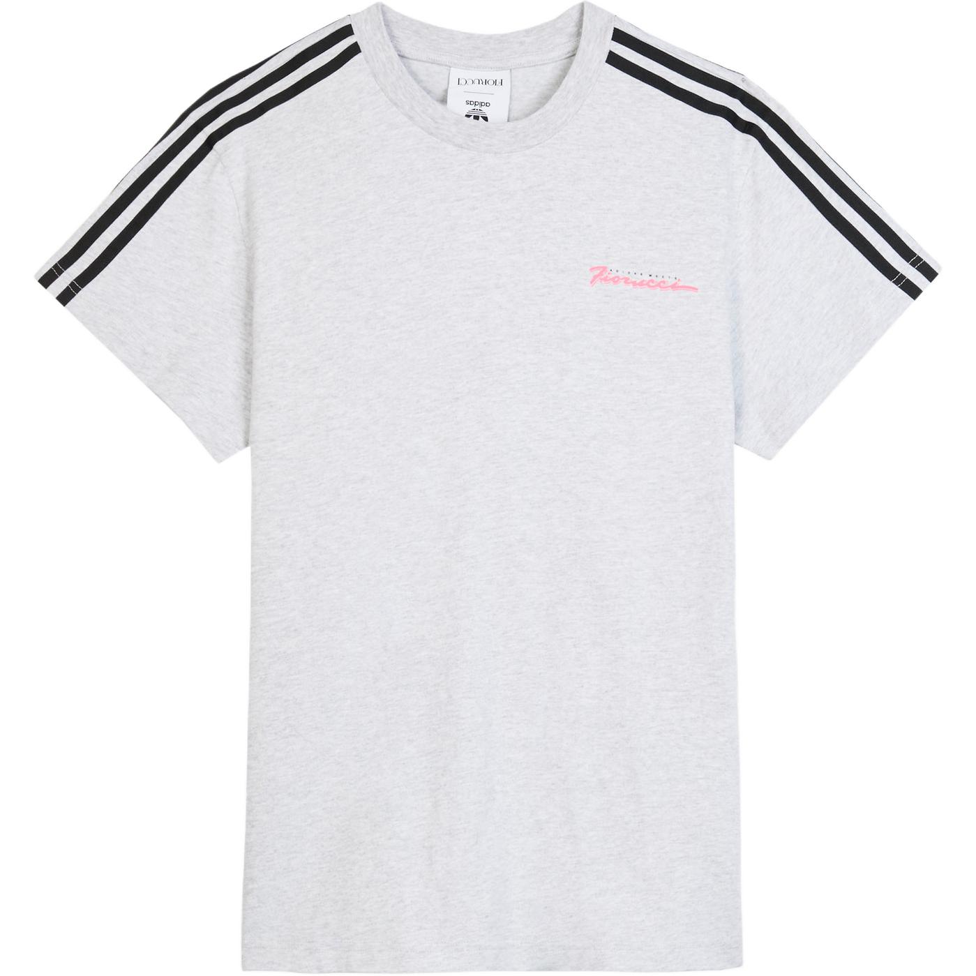 

Adidas X Fiorucci Striped Crew Neck Comfortable Short Sleeve T-Shirt Women Tops Gray DZ5691 XS