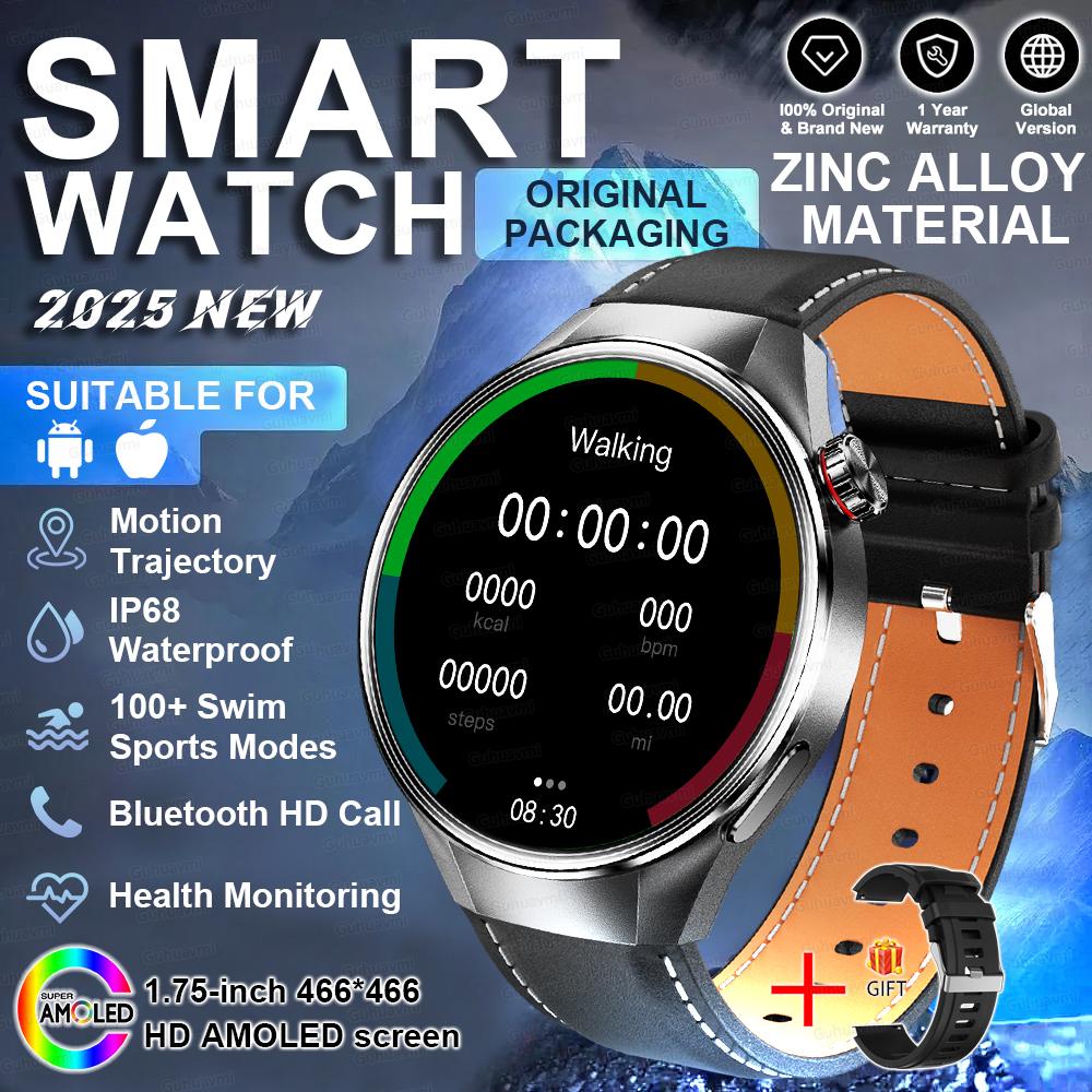 New HD Bluetooth Call GPS Tracker Smart Watch Heart Rate Blood Oxygen Health Monitor IP68 Waterproof Sports SmartWatch Men