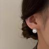 Temperament Simple Pearl Earrings Women's New Light Luxury High-end Small Fragrant Style Earrings Versatile Silver Needle Earrings