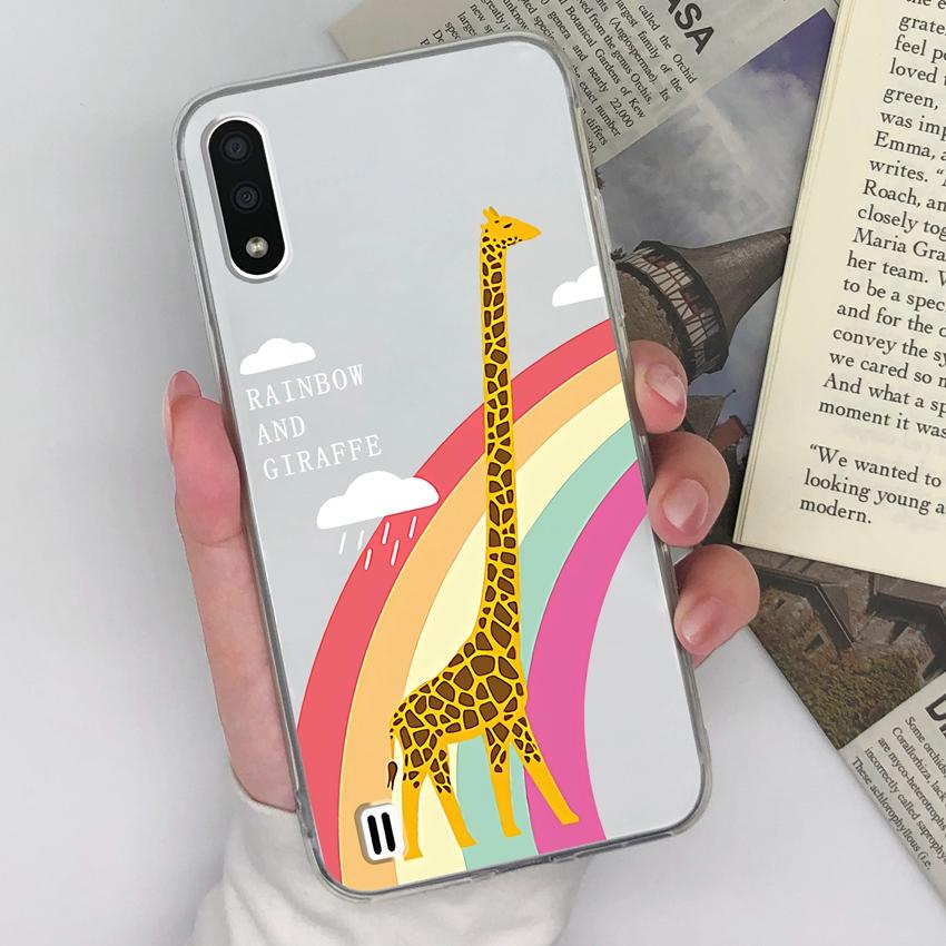 For Samsung M31 M01 M10 F13 C7 A9 Bright Rainbow Pattern Phone Casing Transparent Silicone Dustproof Soft Bumper Back Cover For Samsung Cellphone Case