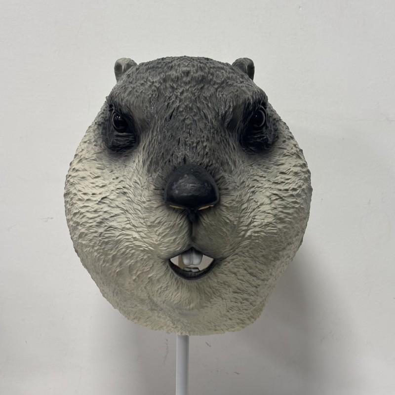 Groundhog Head Mask Halloween Latex Costume Prop Film Performance