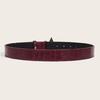 Engraved Belt Carved Punk Waist Belt Star Buckle Retro for Jeans Dress Unsiex