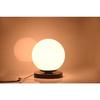 Modern Desk Lamp for Home Office,Wood Table Lamp with Glass Shade  Small Study Reading Light, Night Stand Lamp for Bedroom Work (Bulb Included)
