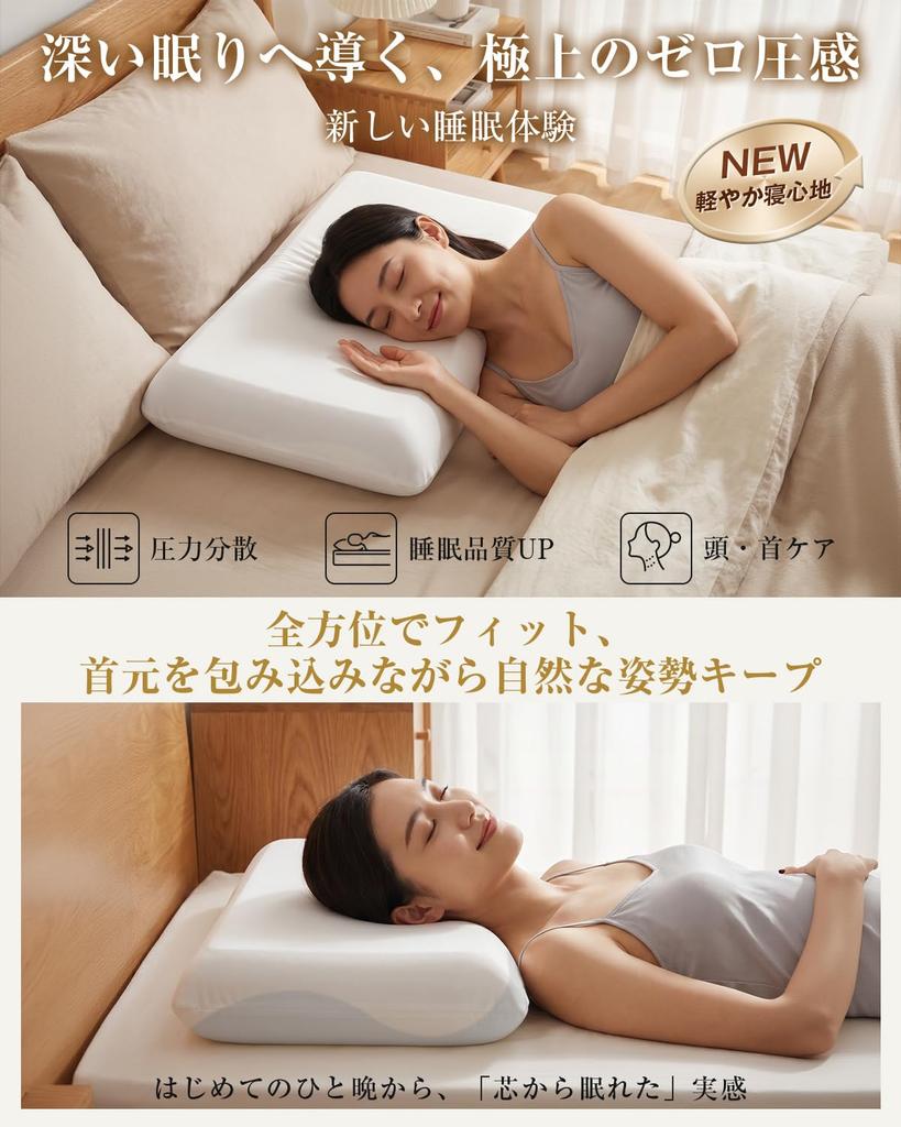 Memory Foam Pillow Prevents Neck Higher Height for Comfortable Relieves Neck and Shoulder Suitable for and Stomach Easy to Turn Promotes Deep