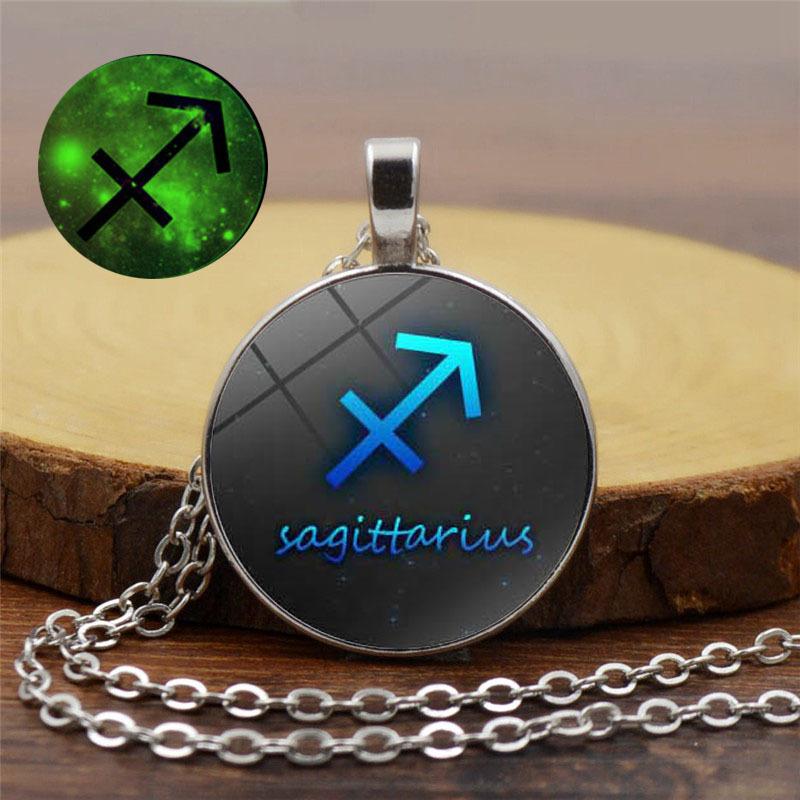 New Accessories Twelve Constellations Time Luminous New Luminous Pendant Necklace