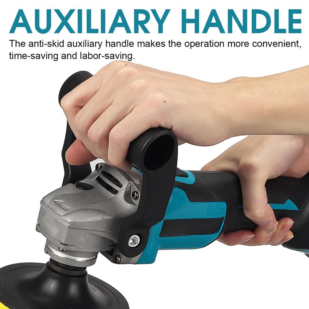 2000W Speed Brushless Car Polisher Angle Grinder Variable 688VF Car Waxing Polishing Machine For 18V Battery 2 IN 1