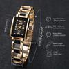 1/2PCS Fashion Rectangle Women Watches Ladies Arabic Dial Quartz Wristwatch Reloj Mujer