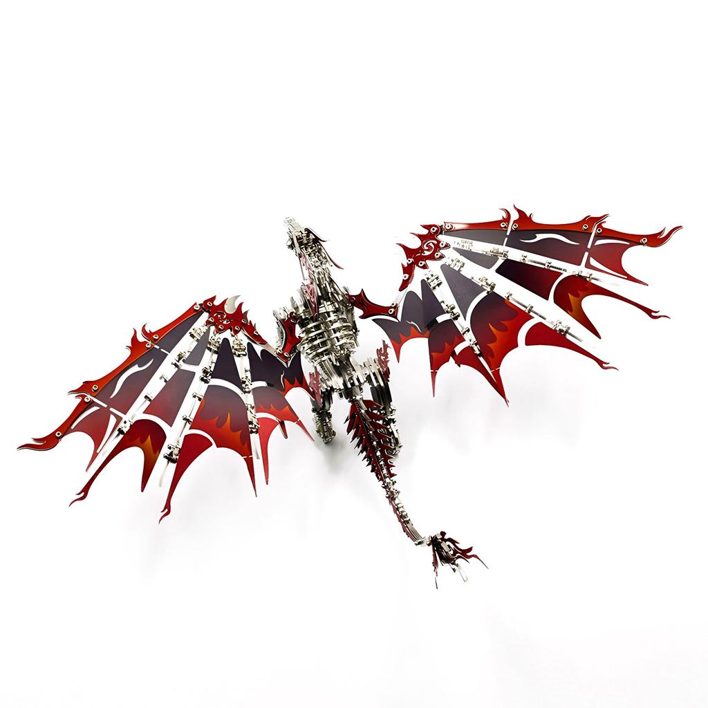 3D Metal Dragon Puzzle Stainless Steel DIY Assembly Mechanical Dragon Model Puzzle Toy