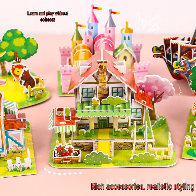 3D Children's DIY Paper Puzzle Model - Early Education Toy & Gift