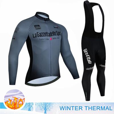 Maillot de cyclisme d'hiver du Tour d'Italie, ensemble de vélo en polaire thermique, vêtements de vélo VTT, ensemble de cyclisme Ciclismo, vêtements de cyclisme de sport