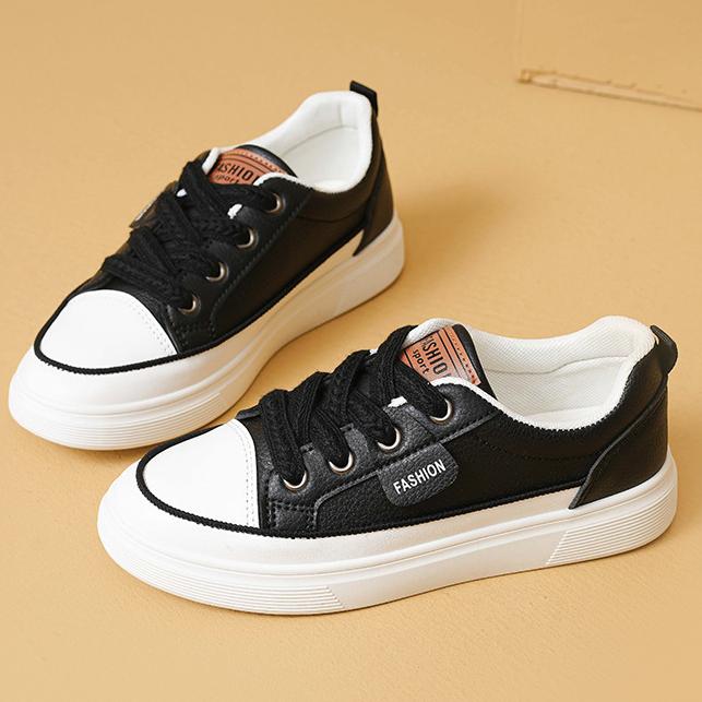 Autumn spring new small white shoes tide students all sports board shoes thick soles increase casual PU leather shoes C1350