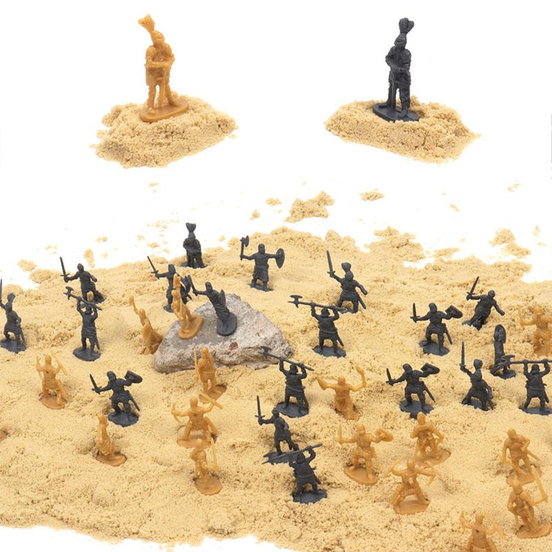 100pcs/set Ancient Soldier Miniature Decorative Model Desktop Mini Ornament Simulated Battlefield Medieval Knight Style TMZ