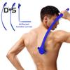 Rasoio per la schiena da uomo 2 in 1 con manico lungo in silicone, scrubber per la schiena, tagliacapelli, ergonomico, manuale, per la rimozione dei peli bagnati e asciutti.