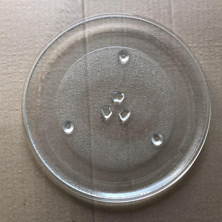 Microwave Glass Turntable Plate Tray with Three Claws, 24.5CM, Two-Piece Set