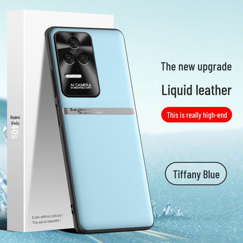 Liquid Leather Protective Cover for Redmi K40s Phone, Anti-fall and Anti-fouling.