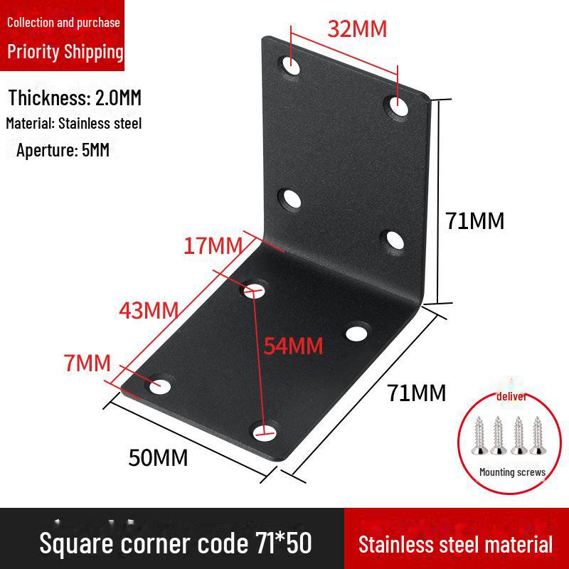 L-förmiger Regalträger aus Edelstahl, 90-Grad-Rechtwinkelverbinder