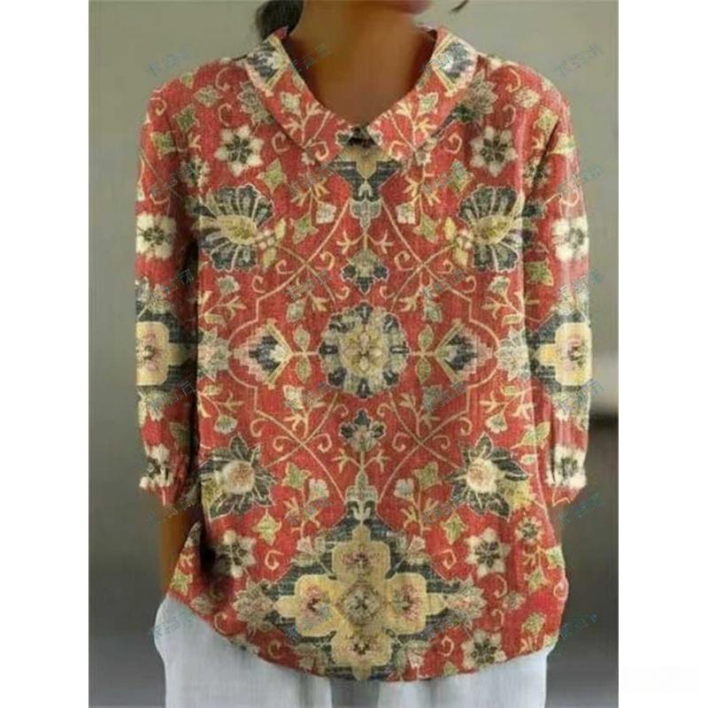 Summer Women's New Loose Printed Casual Plus Size Pullover Women's T-Shirt