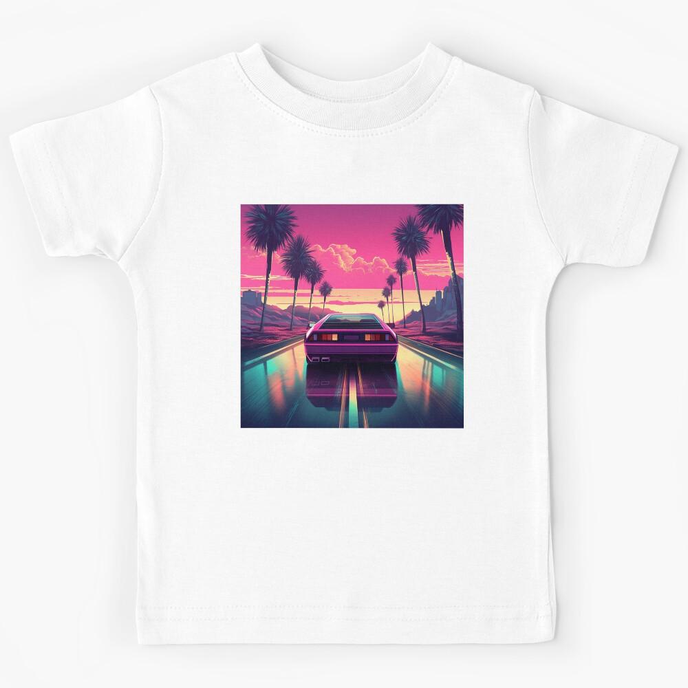 Synthwave Sunset Drive Retro Kids T-Shirt 110