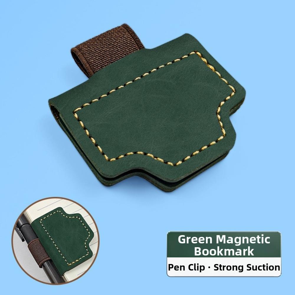 Magnetic Buckle Magnetic Leather Bookmark Multifunctional Magnetic Page Clips For Bookworm