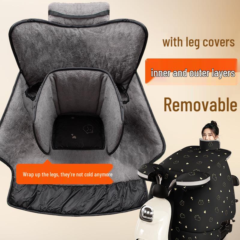 2025 Winter Extra Thick Fleece-Lined Electric Vehicle Windshield Cover - Waterproof, Warm, & Battery-Compatible