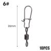 Fishing Snap Swivels Duo Lock Ball Bearing Swivel Snap Stainless Steel Fishing Accessories Fast Snap Clip Fishing Lure Connector