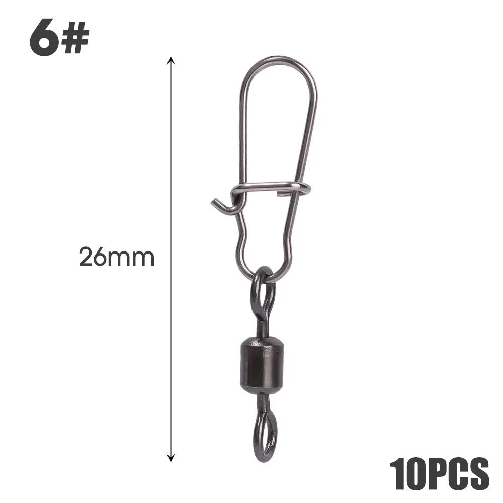 Fishing Snap Swivels Duo Lock Ball Bearing Swivel Snap Stainless Steel Fishing Accessories Fast Snap Clip Fishing Lure Connector