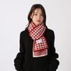 Panama Women's Autumn and Winter Checkered Knitted Wool Scarf Thickened Warm Neck Fashion Luxury Brand H129