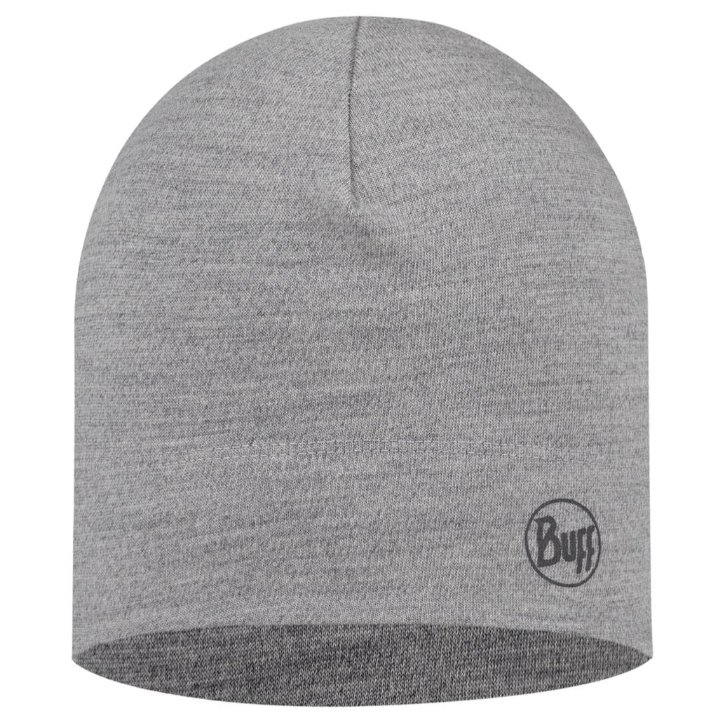 BUFF Merino Midweight Hat Beanie, Unisex Grey Cap