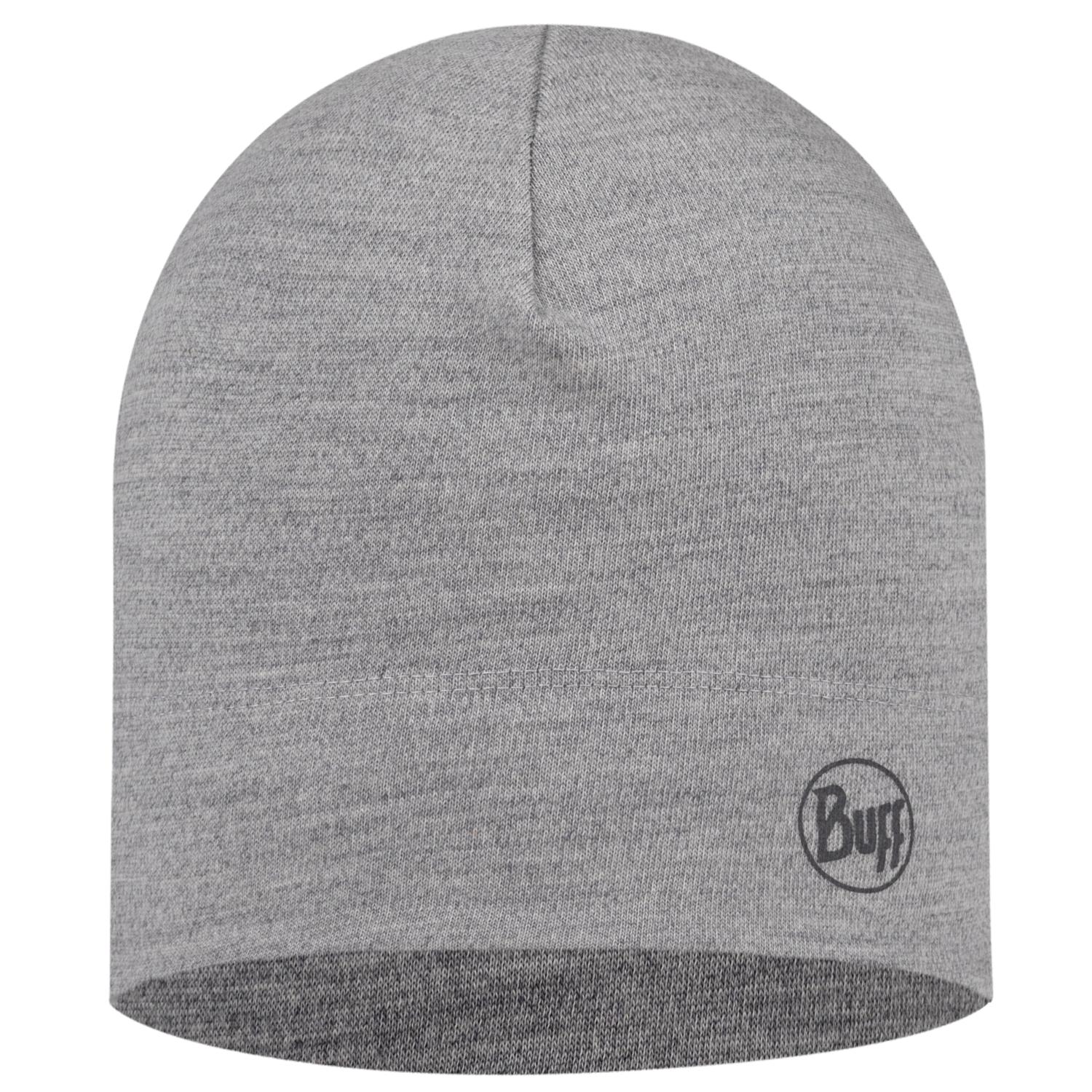 Buff Merino Midweight Hat Beanie, Unisex graue Mütze One size