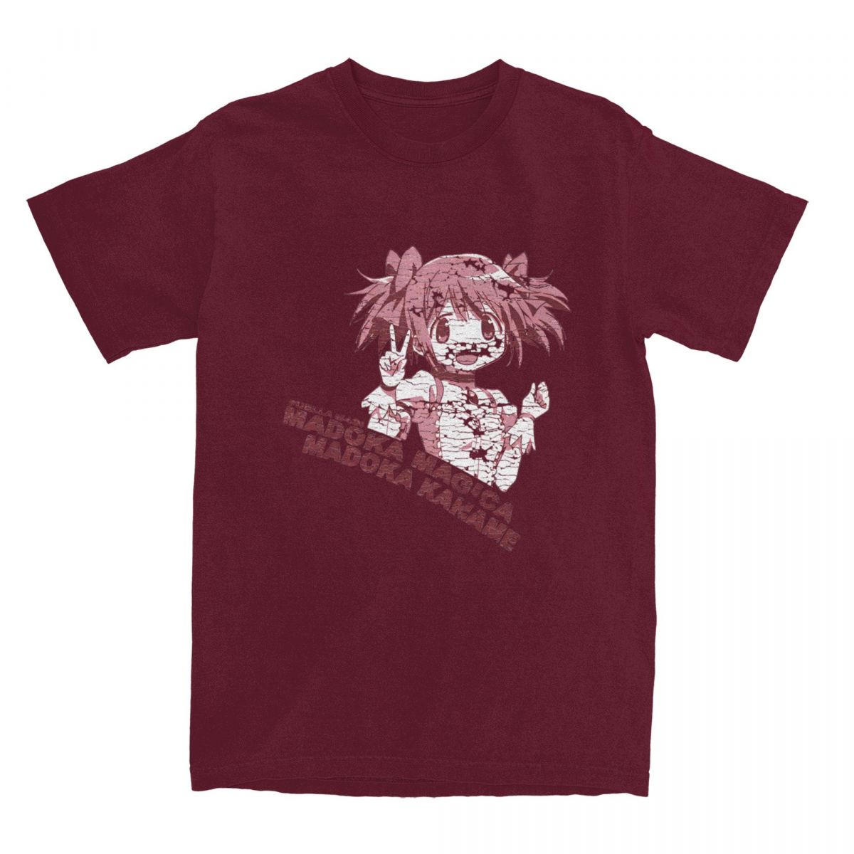 

Madoka VINTAGE Madoka Magica Girls Anime Merch Shirt Men Women Creative 100% Cotton Classic Clothes XXXXXL бордовый