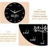 Creative Wall Clocks Musical Note Silent Clock Black / White Decorative Wall Clock for Kids Adult Students Room Home Office School Decor (1#Black
