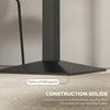 Square Dining Table for 2, 70 X 70 X 75 Cm, Wood-Effect Top, Dark Brown Steel Legs