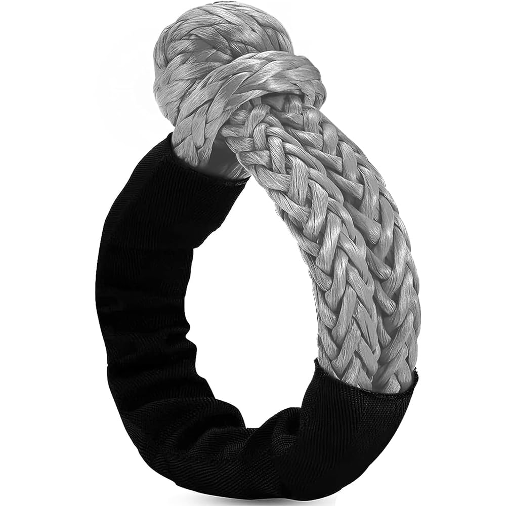 Soft Shackle Synthetic Rope 12mm*56cm Max Capacity 17t Synthetic Fiber Protective Recovery Rope for