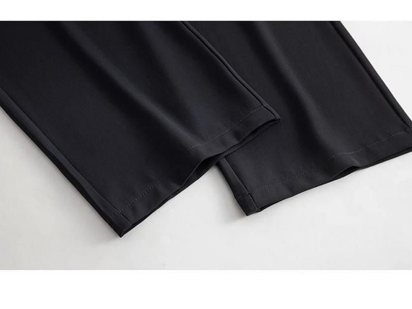 Schwarze High-Waist Straight-Leg Hosen für Damen, Slim Fit, für Frühling/Sommer 2026