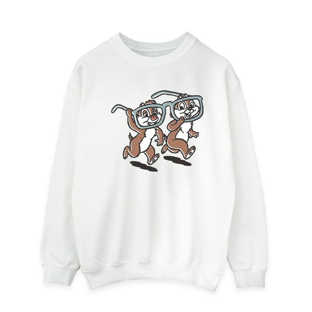 Disney Mens Chip Â´n Dale Glasses Sweatshirt