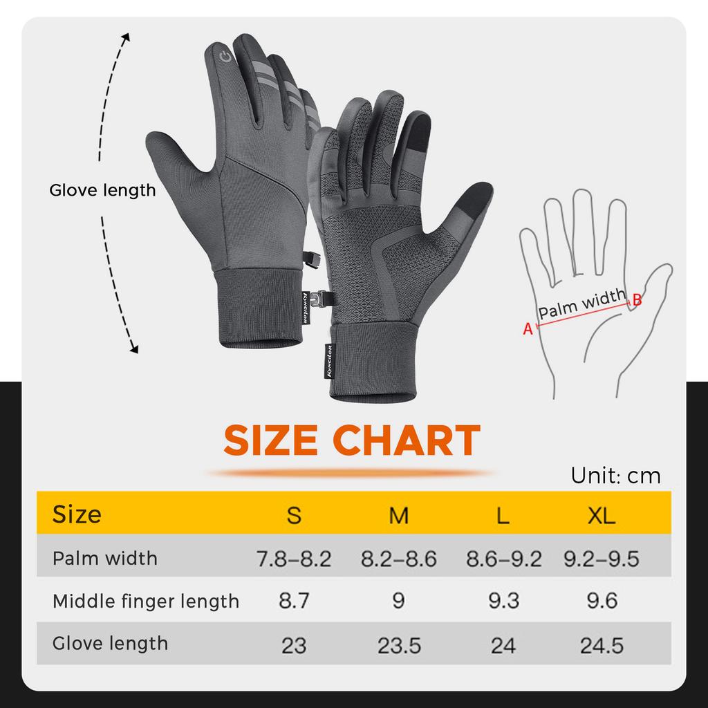 Winter Warm Cycling Gloves Touch Screen Waterproof Windproof Reflective Ski Riding Gloves