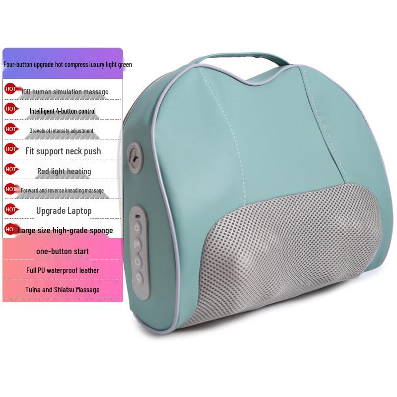 Mussels Heated Kneading Neck and Shoulder Massager Pillow