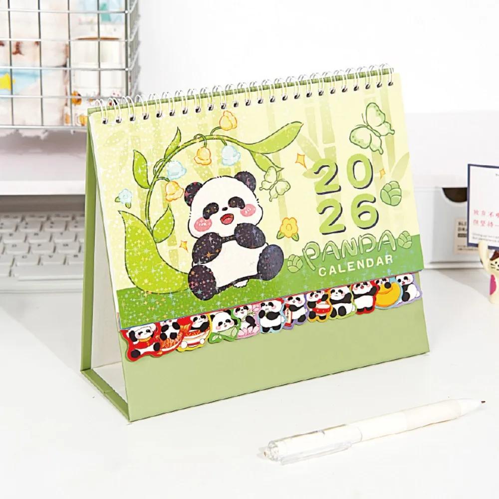Memo Notes 2026 Desk Calendar One Month to View Cartoon Monthly Calendar Coil Binding Learning Plan Calendar Study Planning