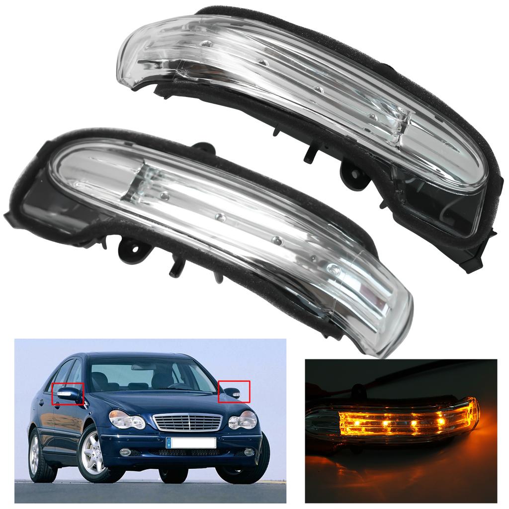 Car Side Marker Light Door Wing Rearview Mirror Turn Signal Indicator Side Light Lamp For Mercedes For Benz W203 4Door 2004-2007