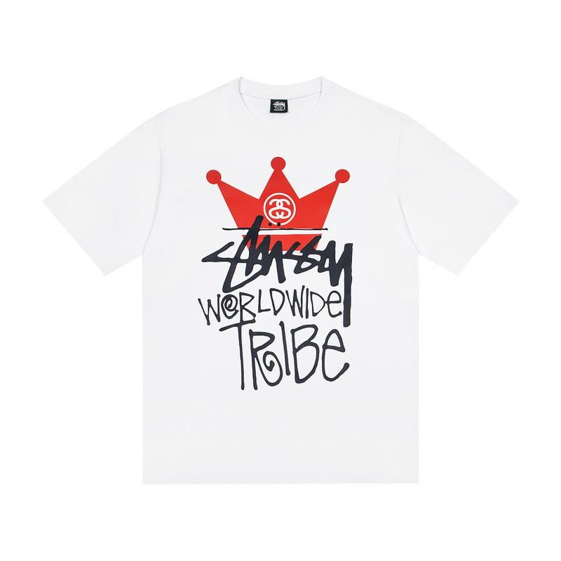Camiseta de Algodón Unisex de Corte Holgado con Estampado de Letras Camiseta Casual de Manga Corta para Adolescentes y Adultos