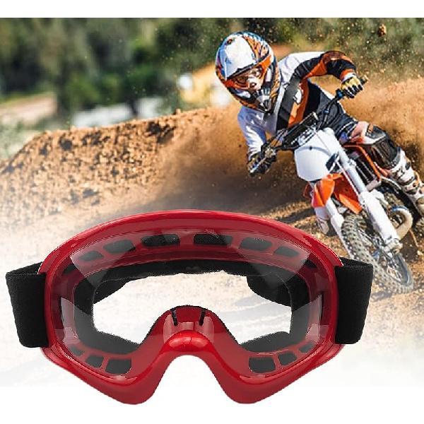 Kids Dirt Bike Goggles Impact-Resistant Adjustable Child Youth ATV Motorcycle Off-Road Riding Motocross Racing Cycling Goggles for Boys & Girls