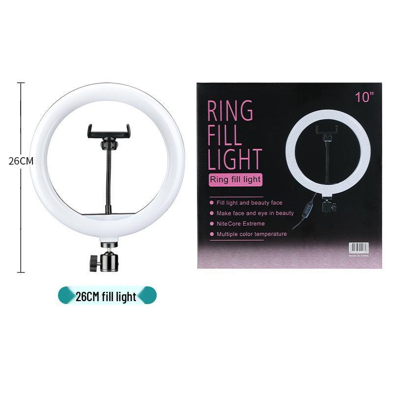 10-inch LED Ring Light with Foldable Tripod for Streaming & Beauty