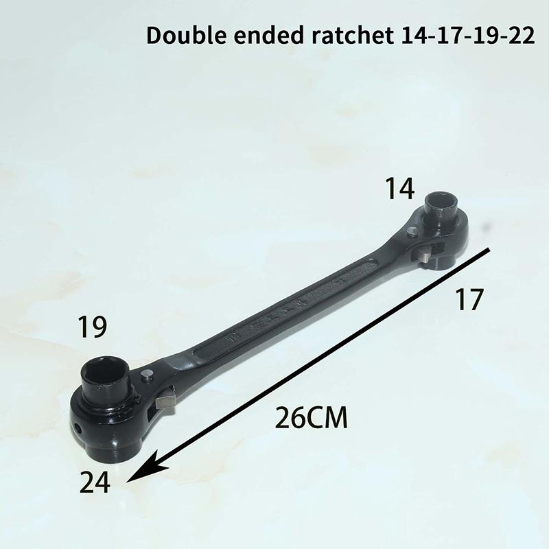 1Pcs 8 In 1 Ratchet Wrench Multifunctional Bidirectional Quick Ratchet Wrench Double Head Wrench Rust-Resistant Home Tools