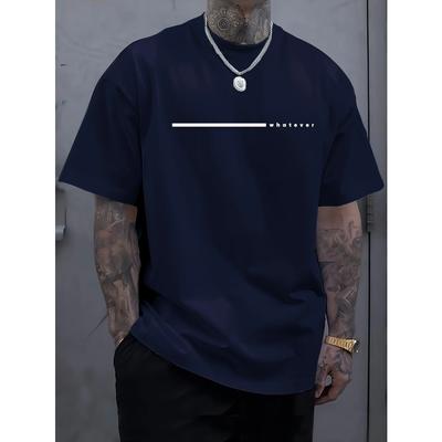 Sommer Herren 100% reine Baumwolle lässig Sport locker Übergröße beliebig bedrucktes bequemes Rundhals Kurzarm T-Shirt