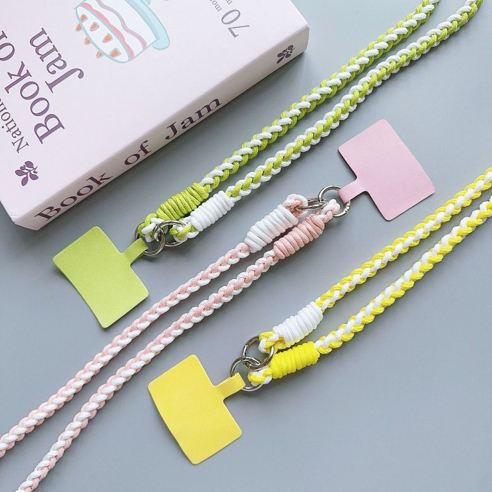 Nylon Braided Phone Lanyard Anti-lost Crossbody Hanging Rope  Phone Charm Accessories