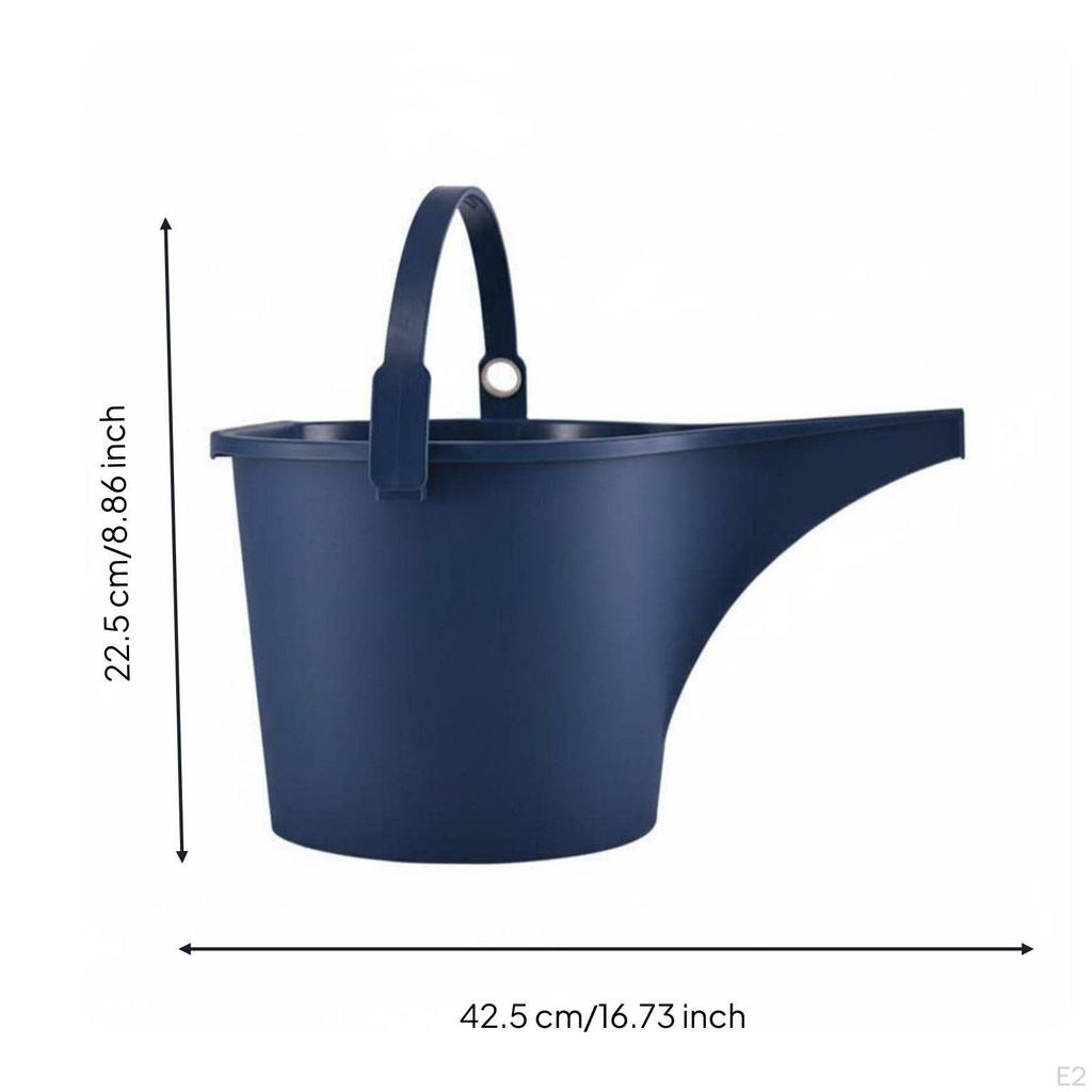 Long Spout Watering Can Ergonomic Handle Garden Water Lightweight 8L Pail