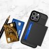 PC+TPU Phone Cover for iPhone 15,Sliding Card Holder Anti-scratch Back Case